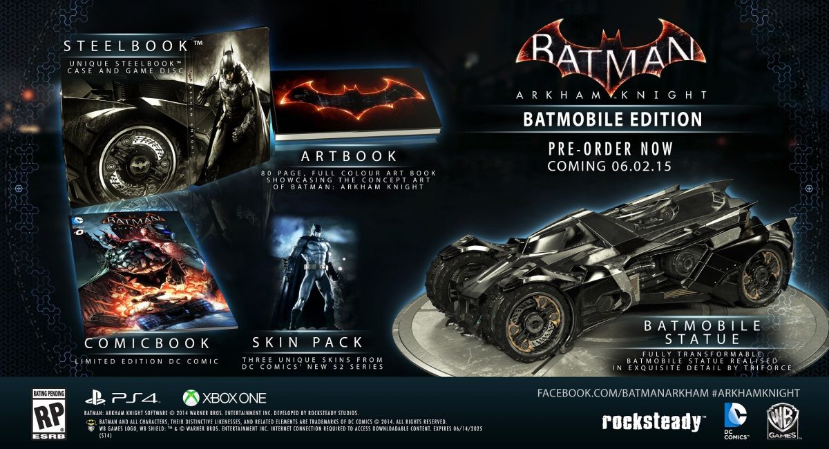 Warner Bros. cancela 'Batman: Arkham Knight' Batmobile Edition