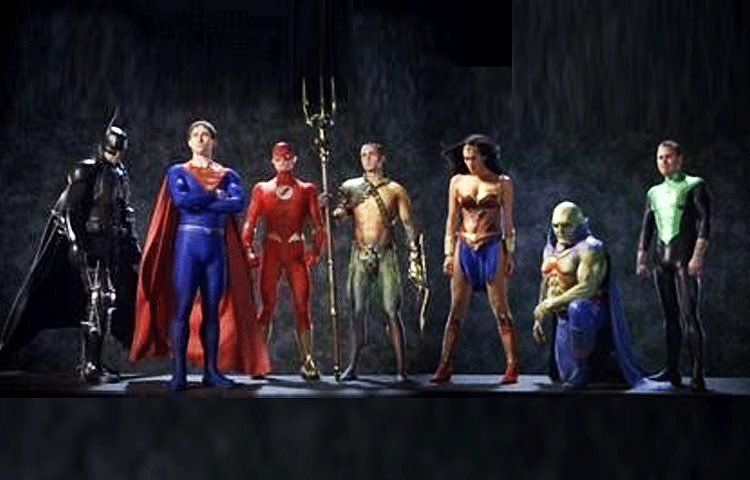 Arte conceptual de Justice League Mortal para superficies de Batman y Superman