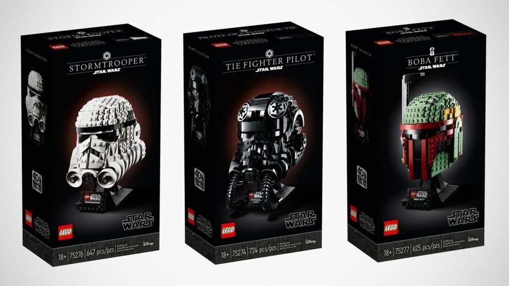 LEGO Star Wars Buildable Model Helmet sets anunciado oficialmente