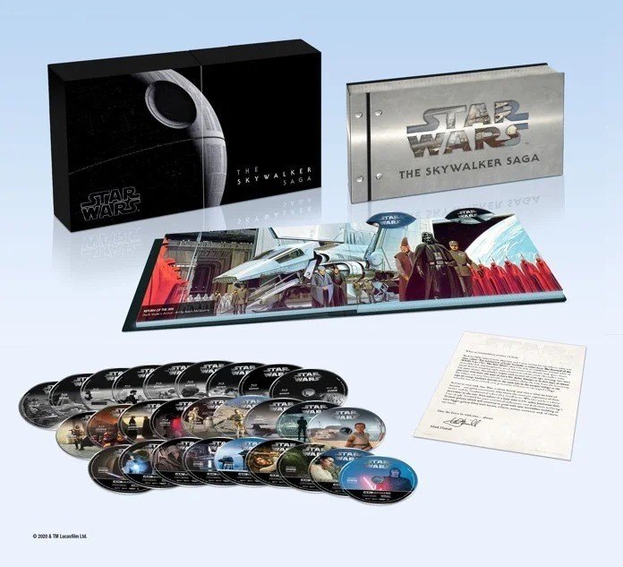 Star Wars: The Skywalker Saga 4K box set presentado oficialmente por Disney y Lucasfilm