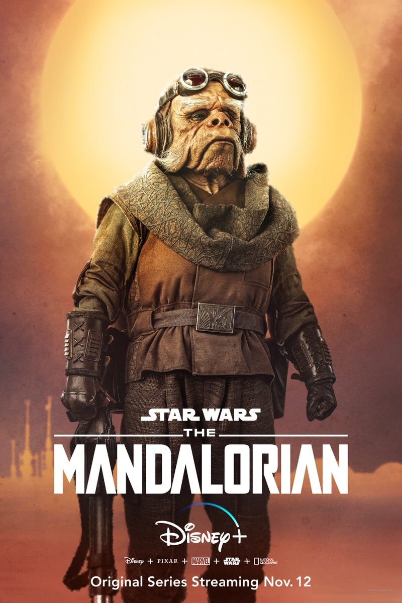 El Mandaloriano recibe cinco carteles de personajes, el primer episodio dice que contiene 'dramático spoiler del universo de Star Wars'