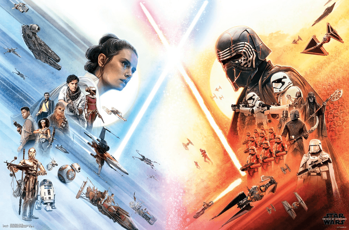 Los héroes y villanos se enfrentan en los carteles de Star Wars: The Rise of Skywalker