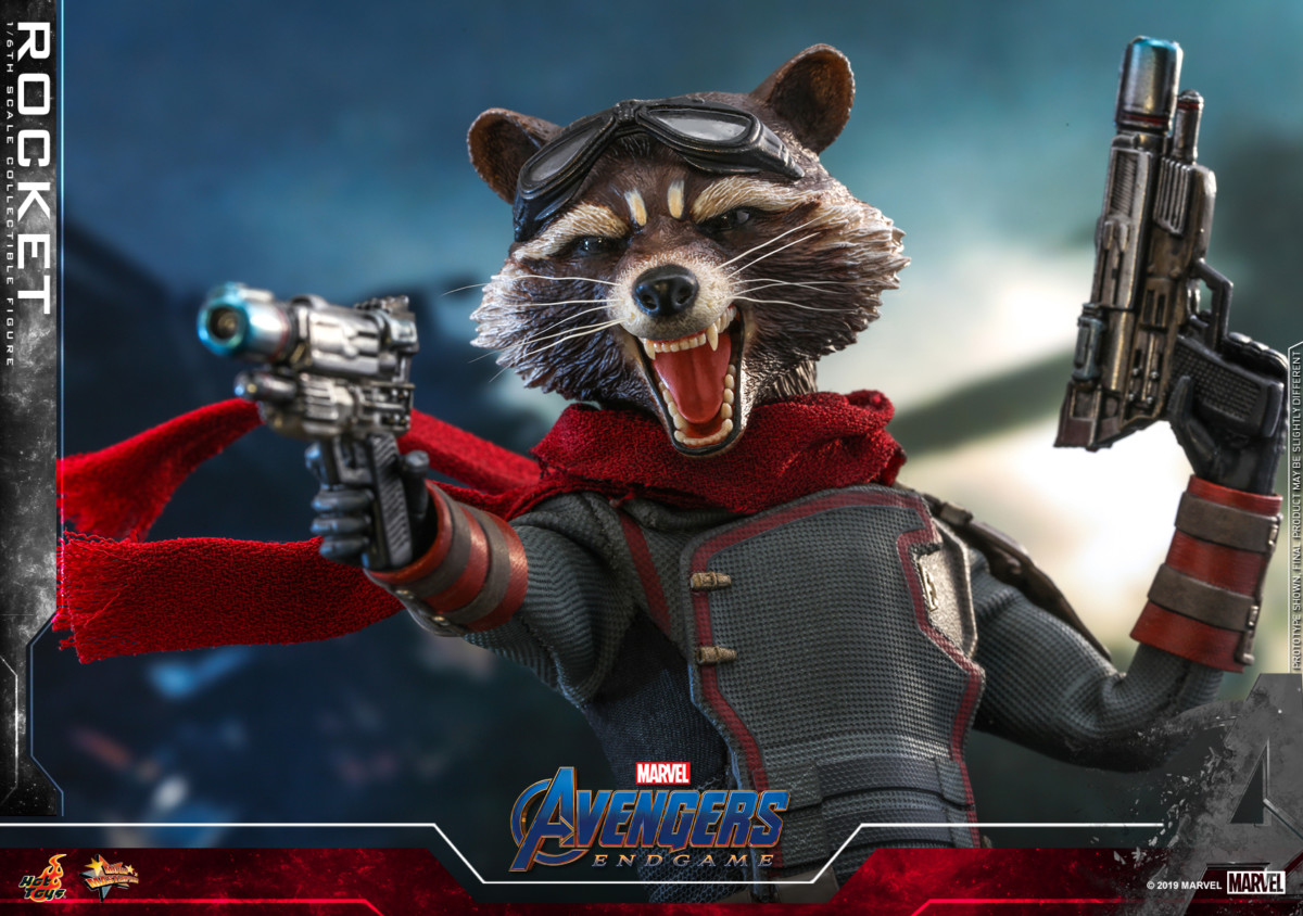 Vengadores: Figura de la serie Masterpiece Movie de Rocket Raccoon de Endgame revelada por Hot Toys