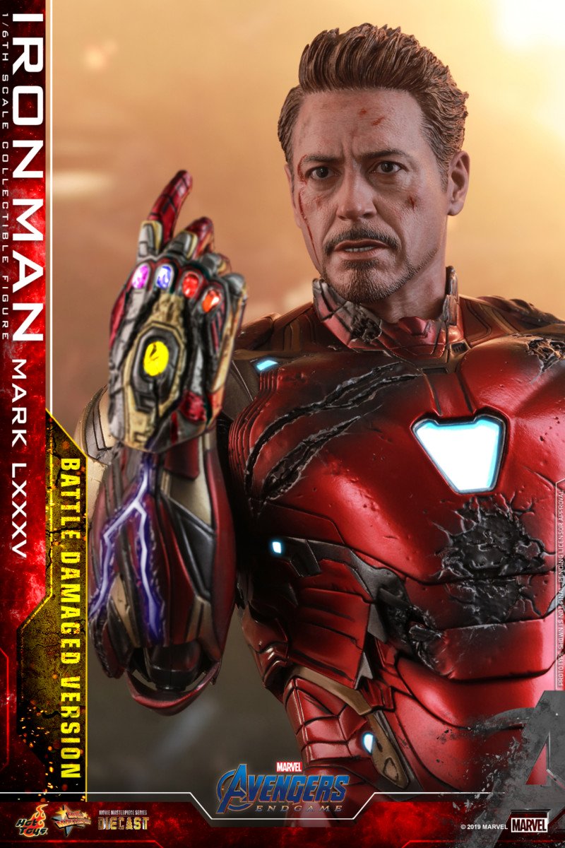 Vengadores de Hot Toys: Endgame Battle Damaged Iron Man Movie Masterpiece Series revelada