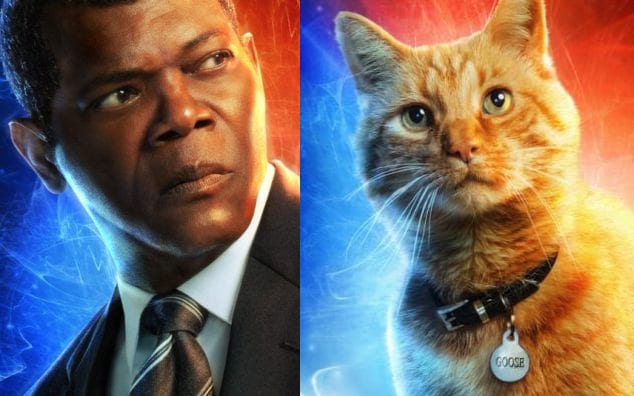 El spot de Captain Marvel TV se burla de una carrera entre Nick Fury y Goose the Cat