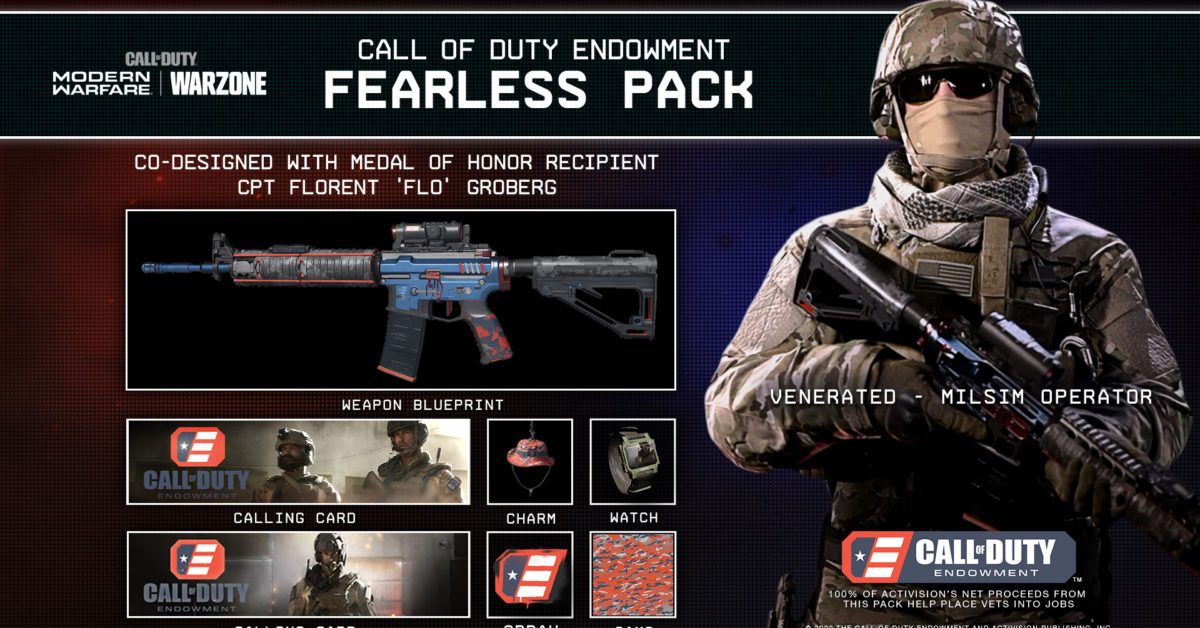 Call of Duty Endowment revela un paquete sin miedo y una camiseta de Warzone