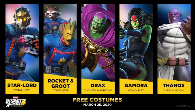 Marvel Ultimate Alliance 3 agrega trajes clásicos de Guardianes de la Galaxia