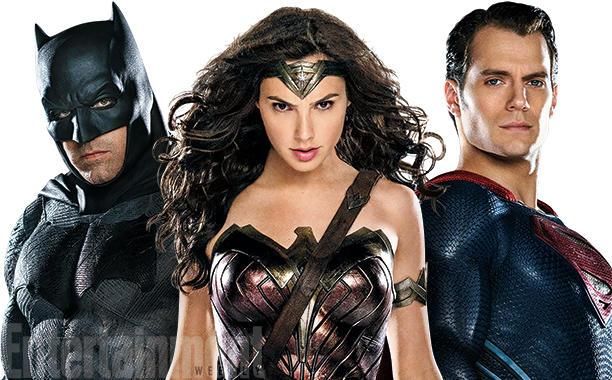 Portada de Batman, Superman y Wonder Woman grace EW, primeras fotos fijas de 'Batman v Superman' lanzadas