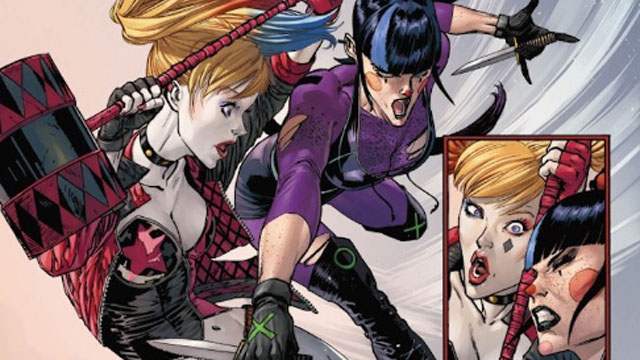 Punchline se enfrenta a Harley Quinn en New Batman # 93 Artwork