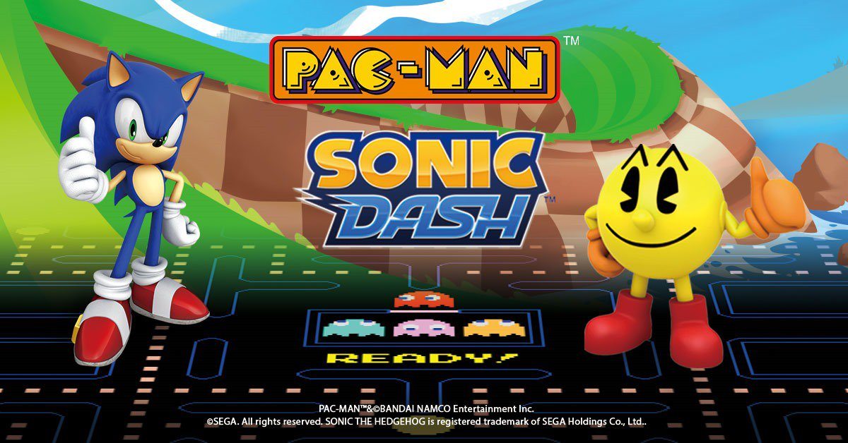 Los iconos de videojuegos Pac-Man y Sonic se cruzan por primera vez en dispositivos móviles