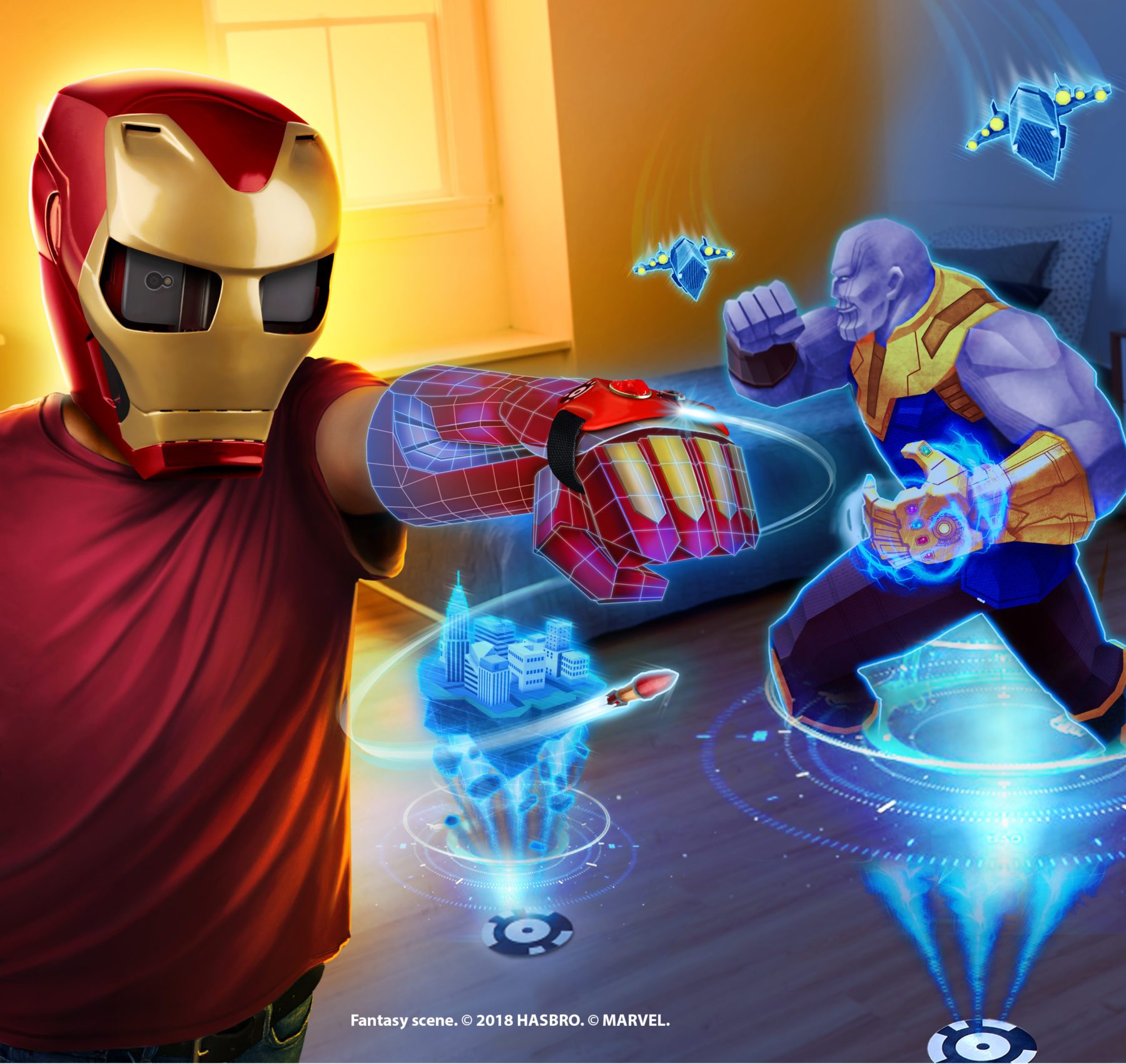 Lucha contra Thanos con Marvel Avengers de Hasbro: Infinity War Hero Vision Iron Man AR Experience
