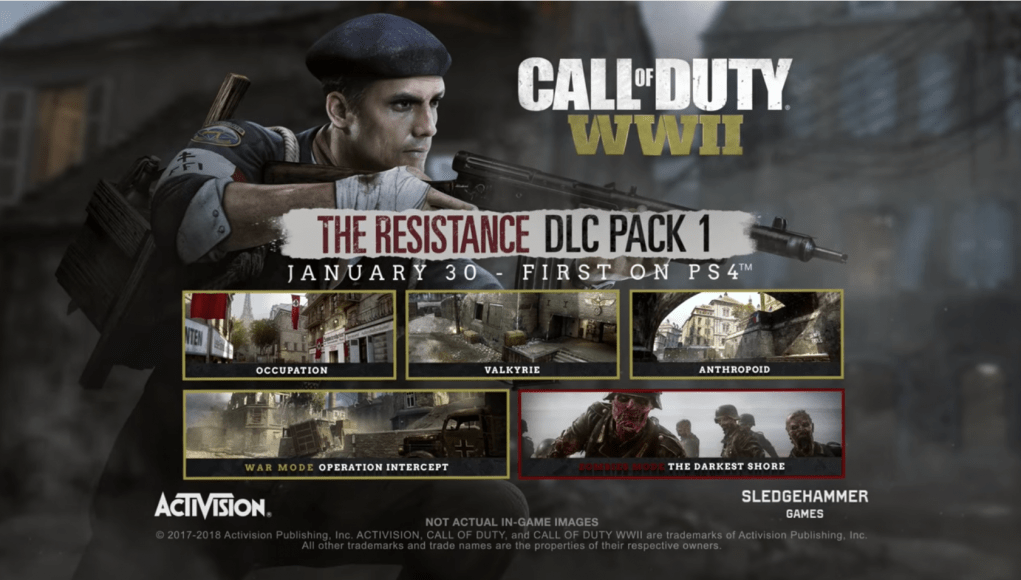 Nuevo lanzamiento de Call of Duty: WWII - The Resistance DLC, mira aquí