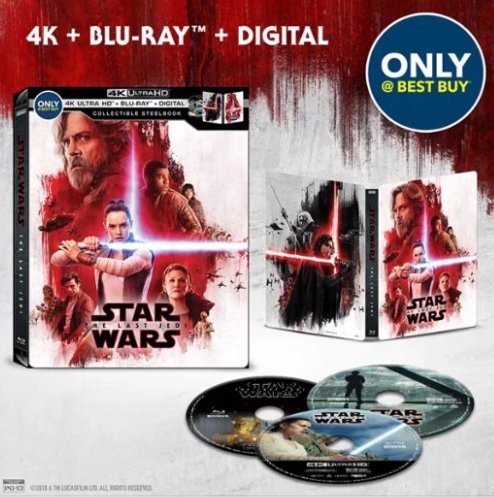 El lanzamiento de entretenimiento en casa de Star Wars: The Last Jedi incluirá 2 horas de metraje adicional, 4K confirmado