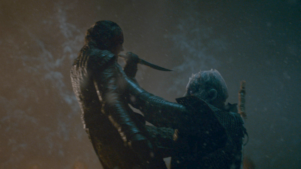 Game of Thrones - revelado donde Arya saltó para matar al Rey de la Noche