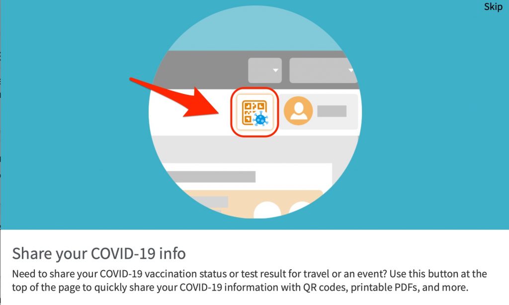 información del código QR de la vacuna covid