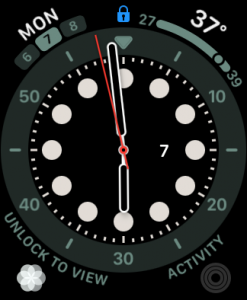 watch face with lock icon