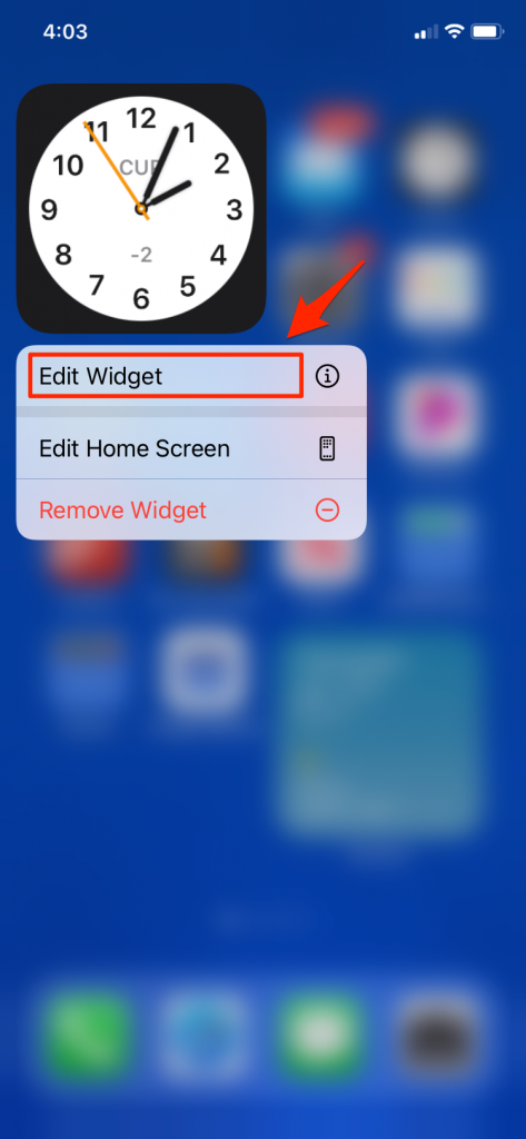 editar widget