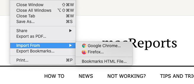 Importar desde Chrome o Firefox