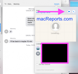 Llamada de conferencia FaceTime en Mensajes en Mac