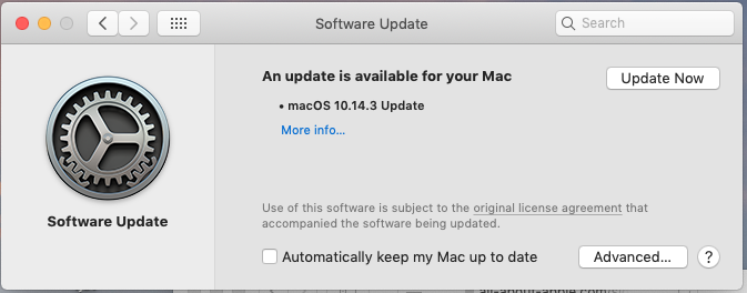 actualización de macOS