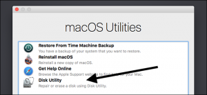 Utilidad de disco de utilidades de macOS