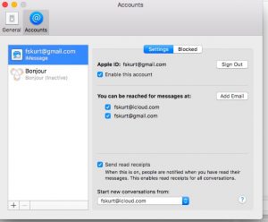 Mensajes Mac OS cerrar sesión