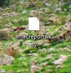 archivo de clave macreports en windows