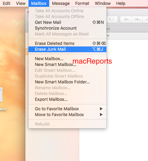 eliminar correos electrónicos no deseados y eliminados en su mac