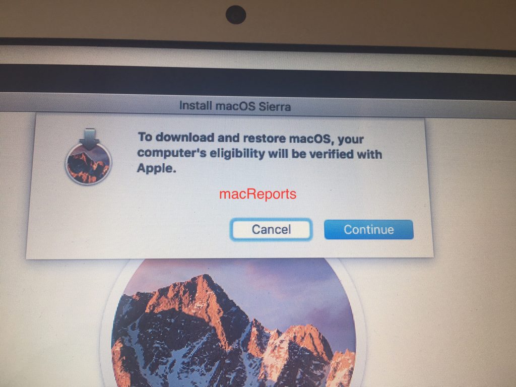 verificación de instalación de mac OS 