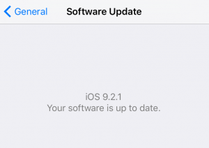 actualización de software iOS