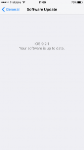 actualización de software iOS
