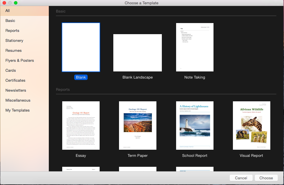 Pages para Mac