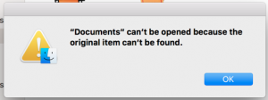 document opening error