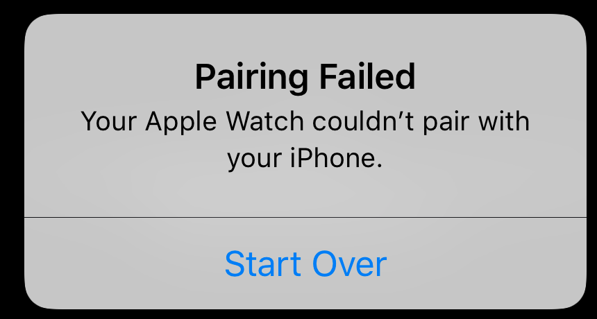 El emparejamiento falló, su Apple Watch no pudo emparejarse con su iPhone, arreglar