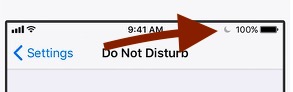 Do Not Disturb is turned on