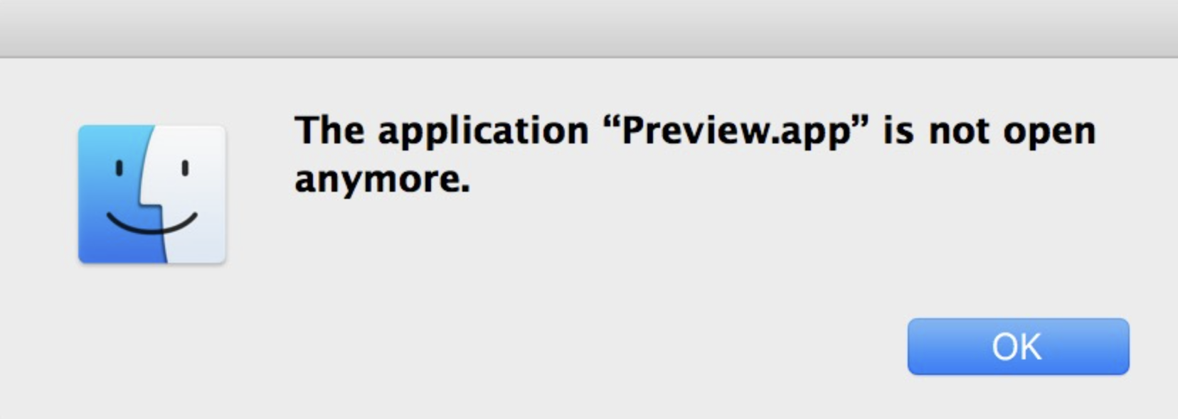 Preview App error message