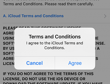 iCloud terms and conditions