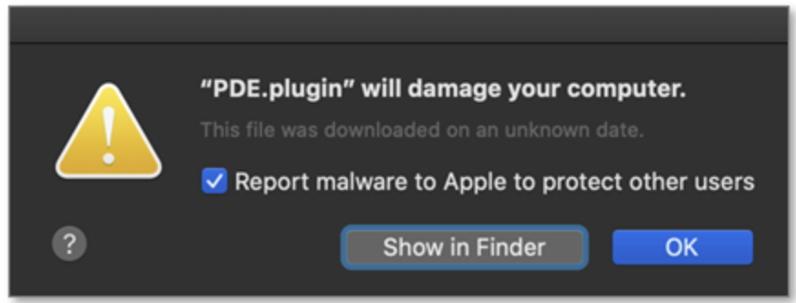 "PDE.plugin" Will Damage Your Computer