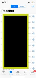 iPhone call history