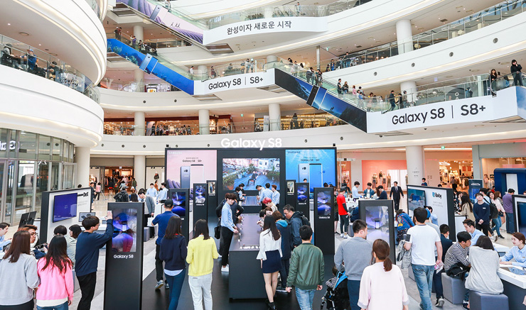 1,6 millones de personas visitaron las zonas de experiencia del Galaxy S8 en Corea