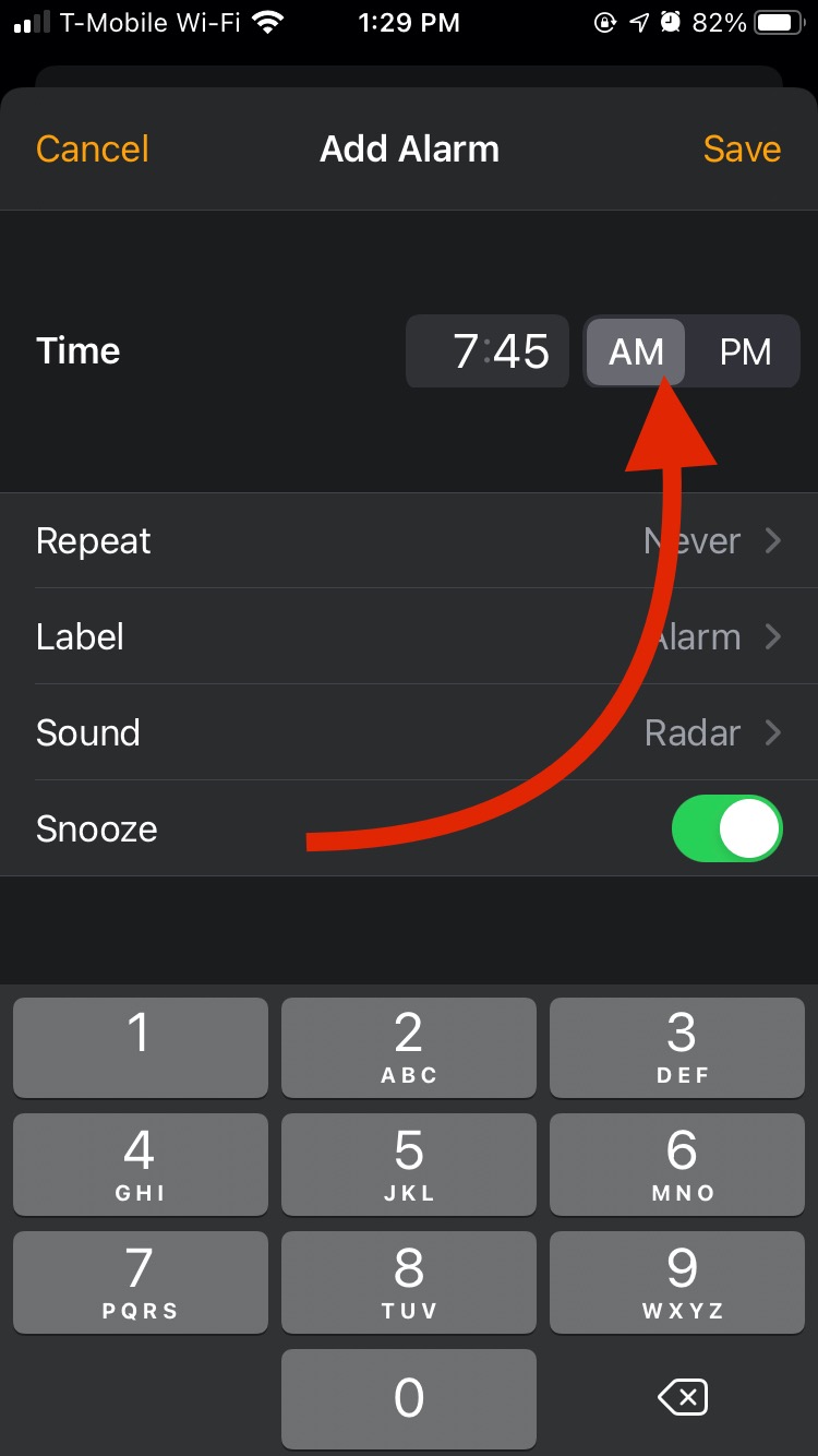 Configurar una alarma en iOS 14