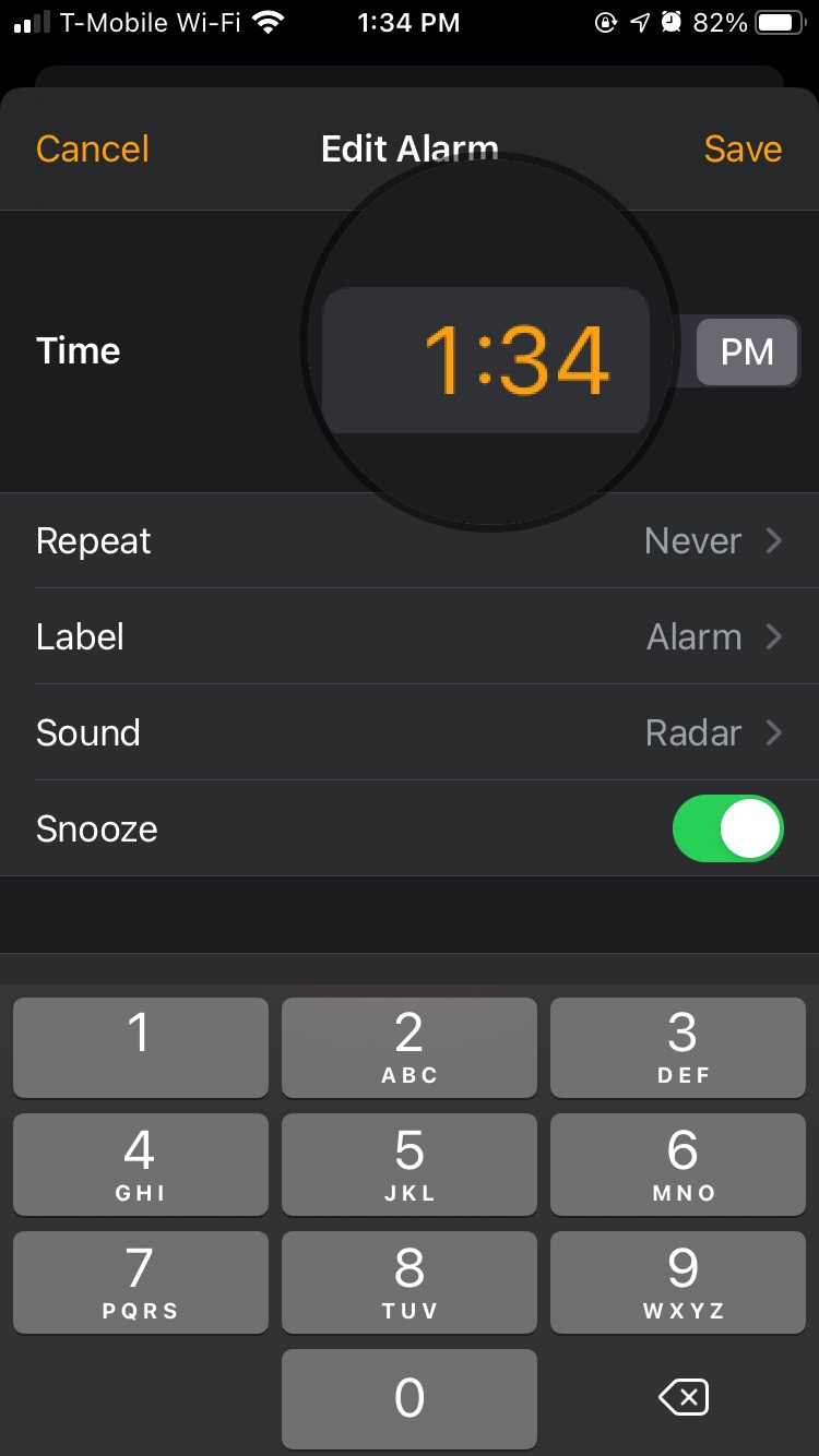 La nueva configuración del teclado numérico en iOS 14 Clock