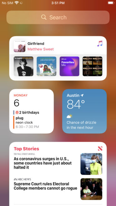 Widget Smart Stacks en iOS 14