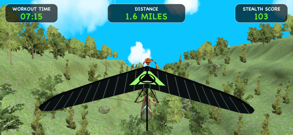 El juego Speed ​​Gliding te permite pilotar un ala delta con el Stealth Core Trainer. 