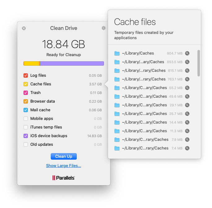 Clean Drive lo ayuda a deshacerse de archivos grandes que ya no necesita (o desea).