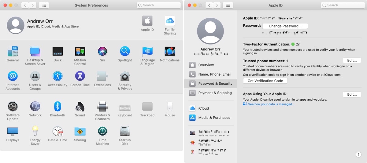 Restablecer ID de Apple en mac