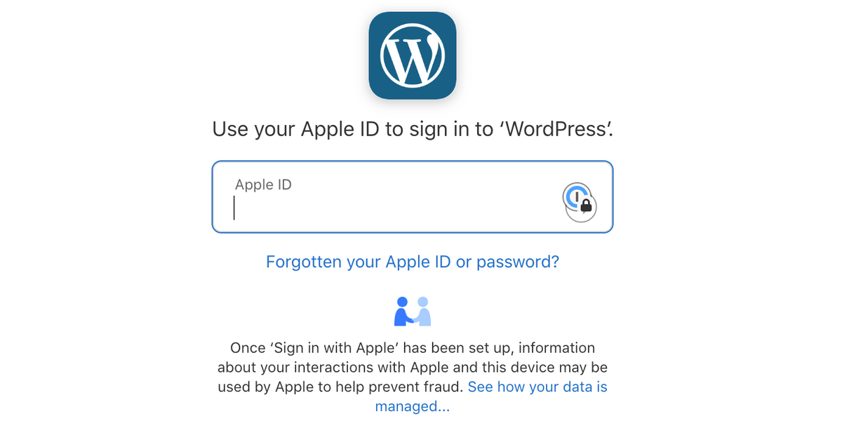 Utilice Iniciar sesión con Apple para acceder a su cuenta de WordPress.com