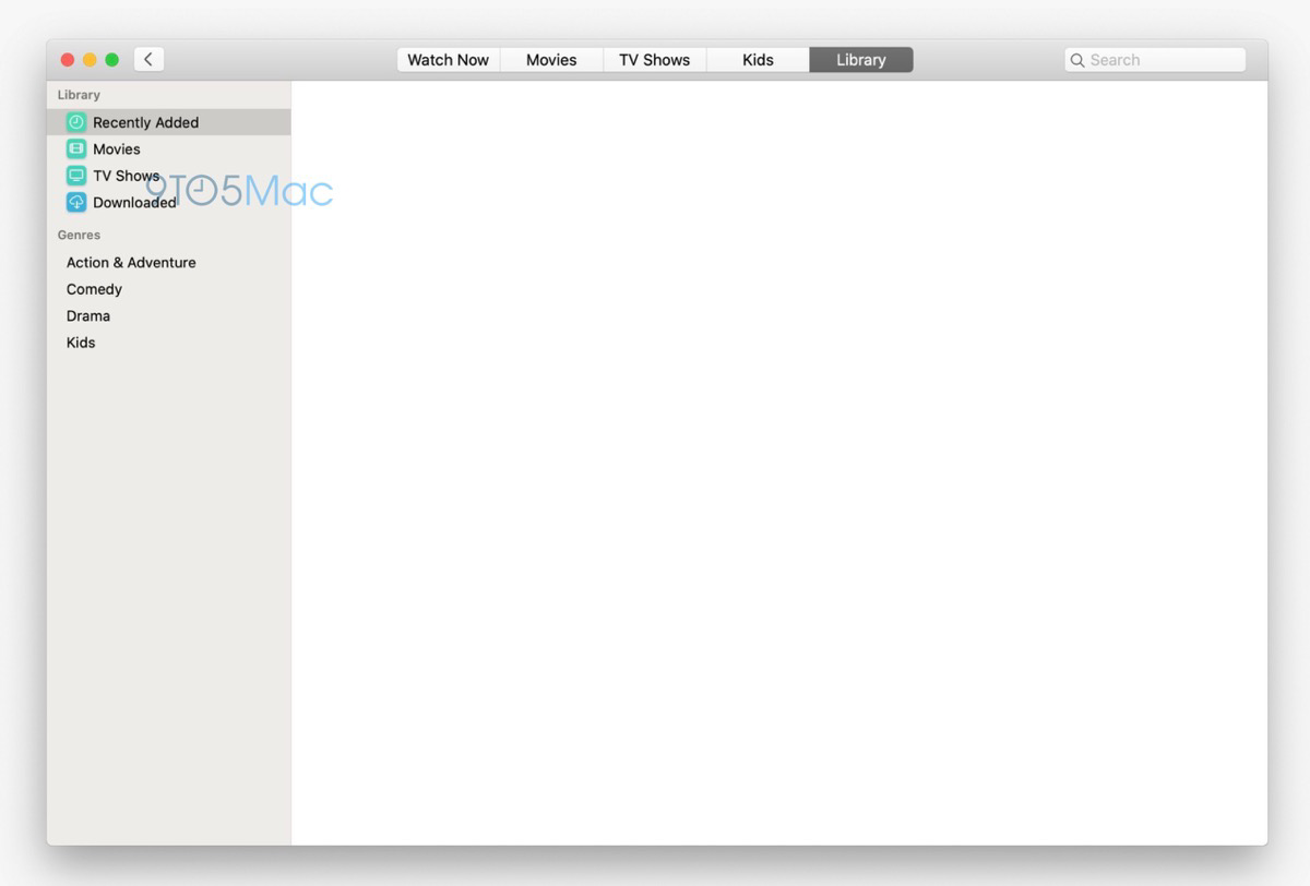 macOS 10.15 capturas de pantalla Tv