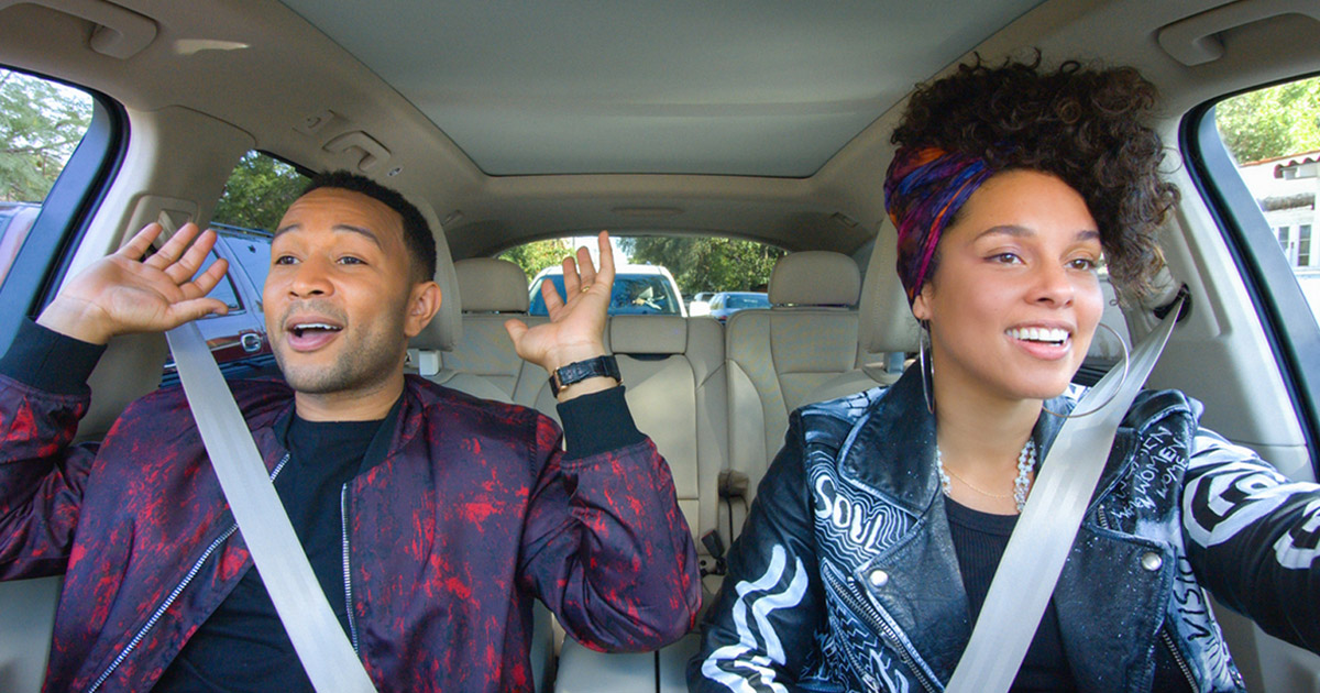 John Legend y Alicia Keys en Carpool Karaoke