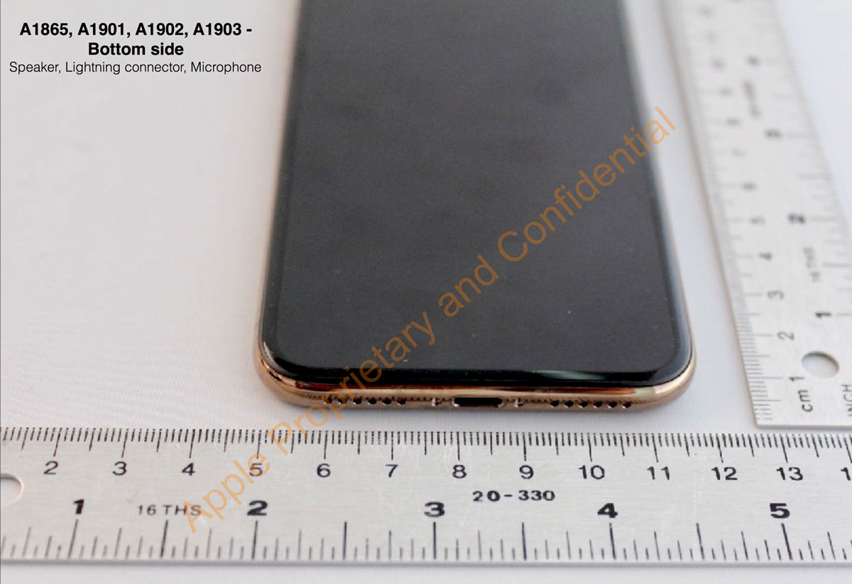 Otra imagen de la FCC de un iPhone X dorado
